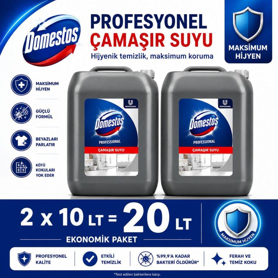 Domestos Çamaşır Suyu Pro Çamaşır Suyu 10 L 2 Adet