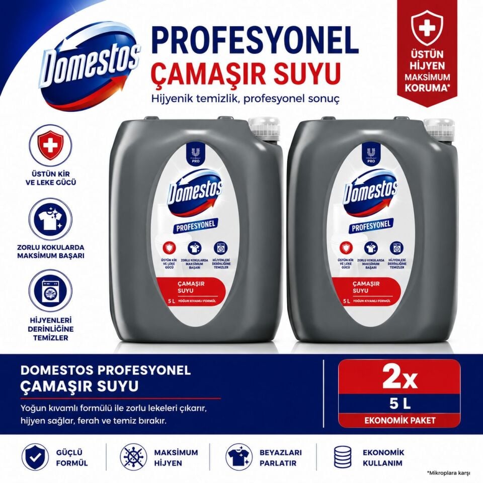 Domestos Profesyonel Çamaşır Suyu 5 L X2