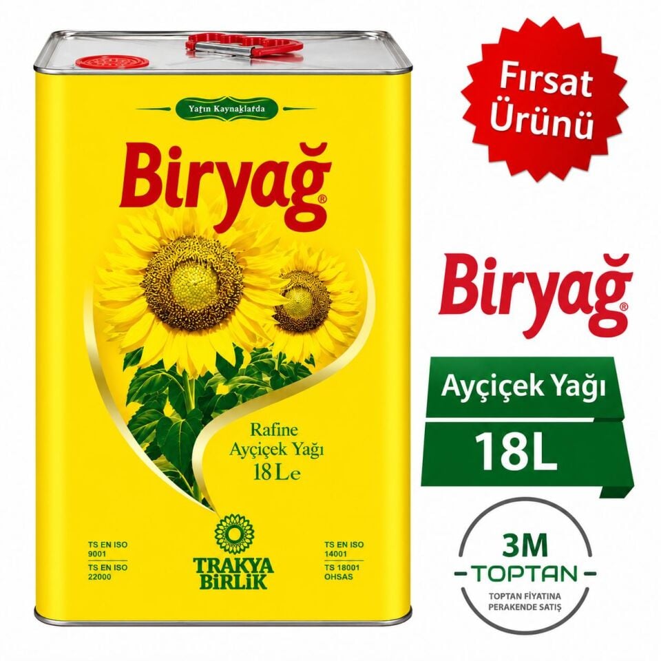 Biryağ Ayçiçek Yağı 18 Lt