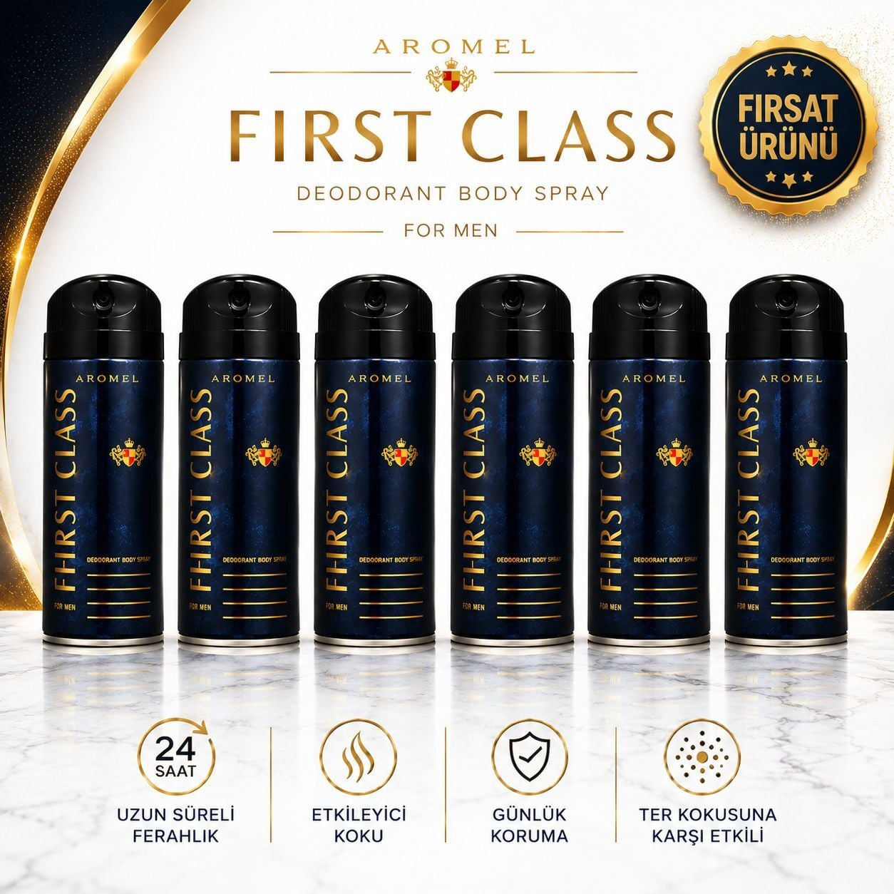 First Class Deodorant 150 ml X 6 Adet
